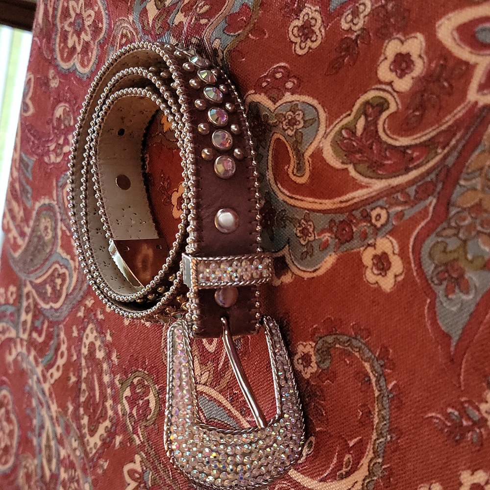 BB Simon Kish brown leather belt Large